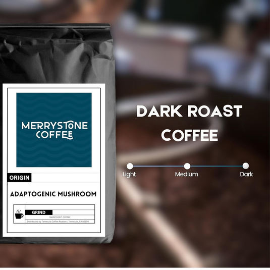 Adaptogenic Mushroom Coffee Blend - Bold Dark Roast - Merrystone Coffee