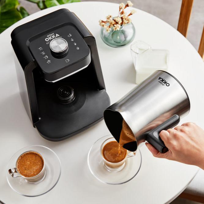 Arzum Okka Rich Spin Pro Turkish Coffee and Hot Beverage Maker, Velvetiser, Milk Frother, 120V, 5 Cups, Stainless Steel Cooking Pot - Merrystone Coffee
