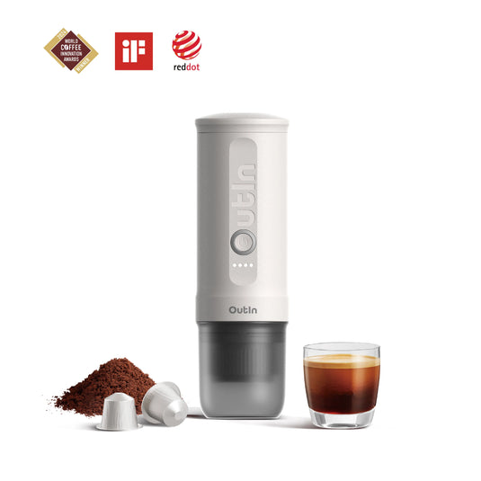 Nano Portable Espresso Machine (Pearl White) - Merrystone Coffee
