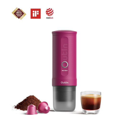 Nano Portable Espresso Machine (Fuchsia Pink) - Merrystone Coffee