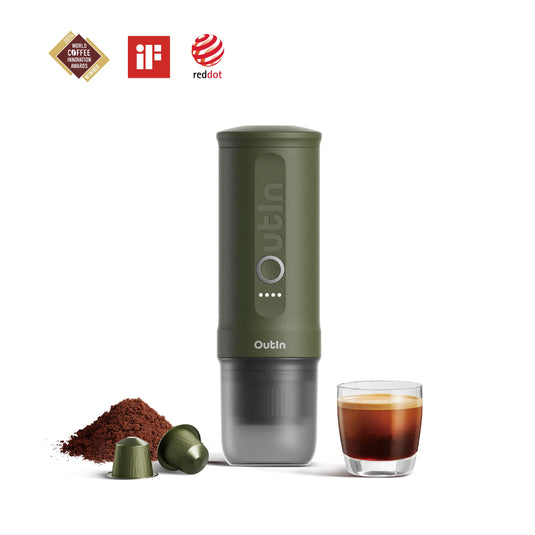 Nano Portable Espresso Machine (Forest Green) - Merrystone Coffee