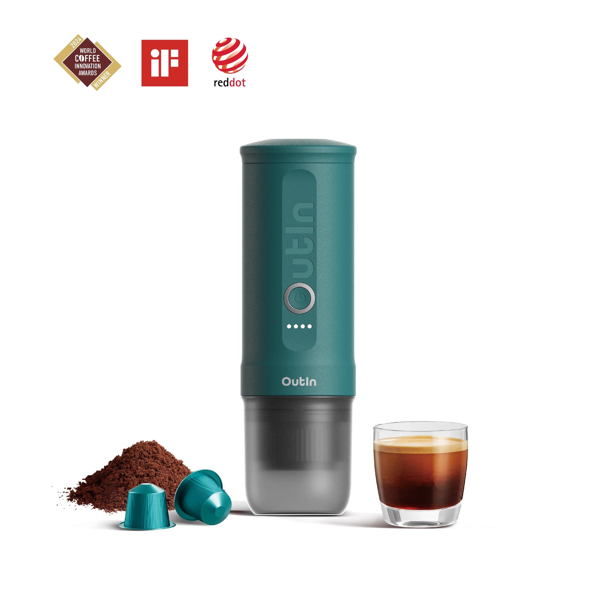 Nano Portable Espresso Machine (OutIn Teal) - Merrystone Coffee