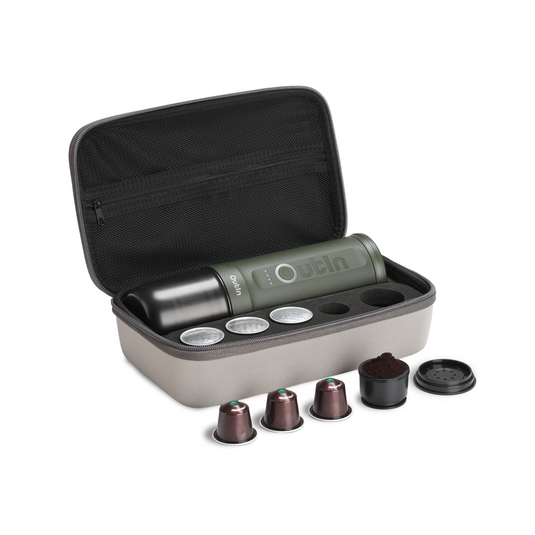 Traveler Espresso Gift Set (Forest Green) - Merrystone Coffee