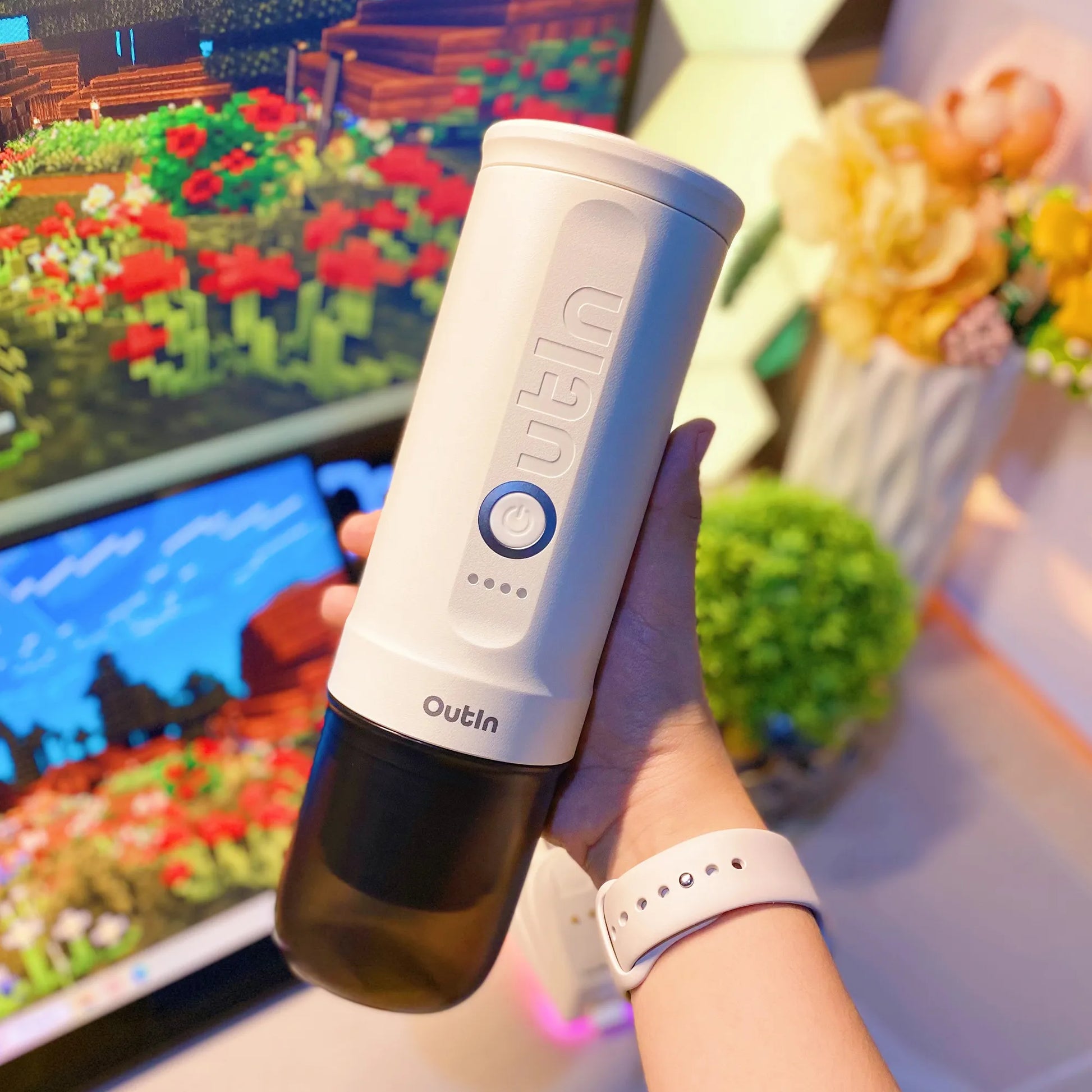 Nano Portable Espresso Machine (Pearl White) - Merrystone Coffee