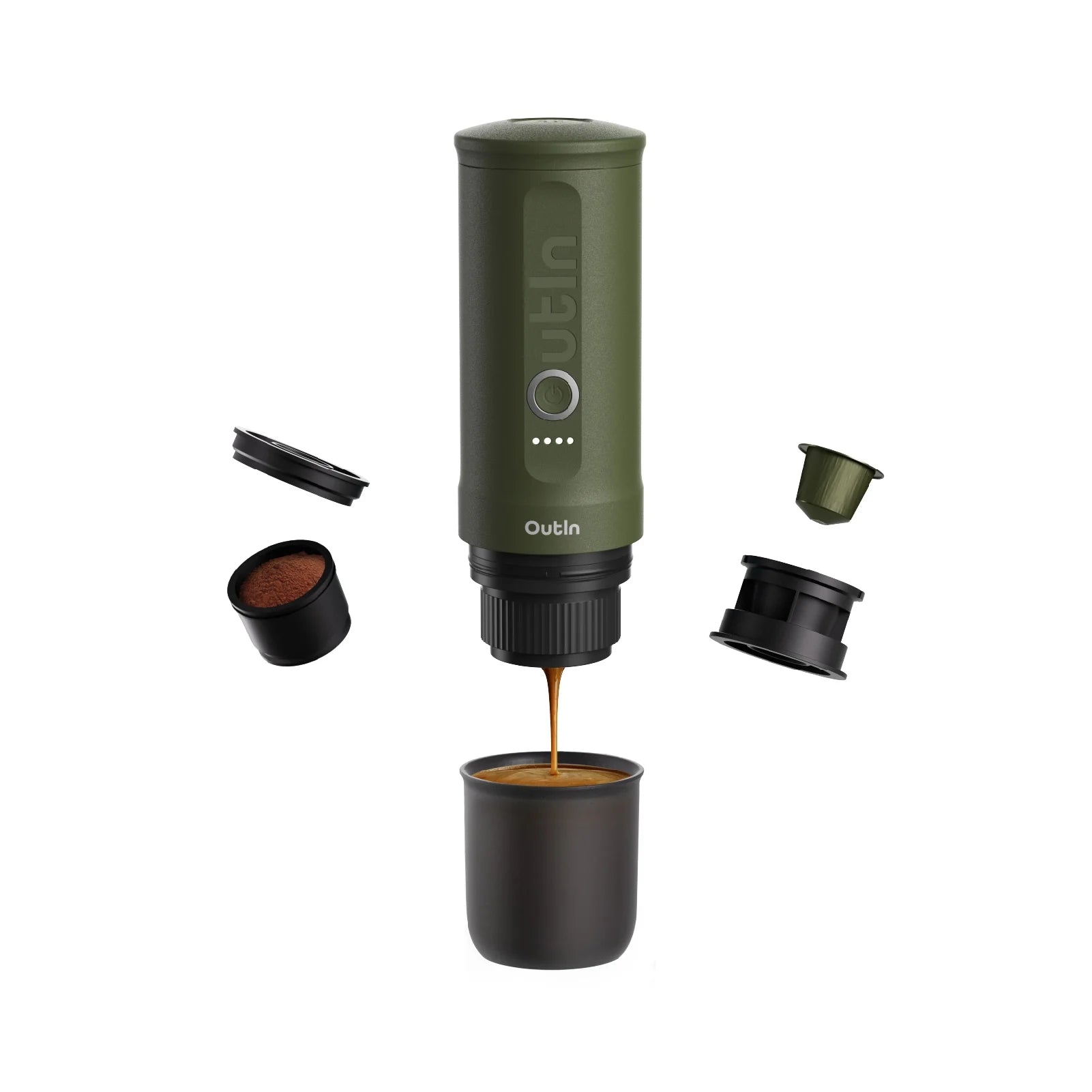 Nano Portable Espresso Machine (Forest Green) - Merrystone Coffee