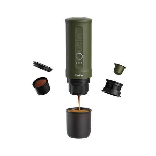 Nano Portable Espresso Machine (Forest Green) - Merrystone Coffee