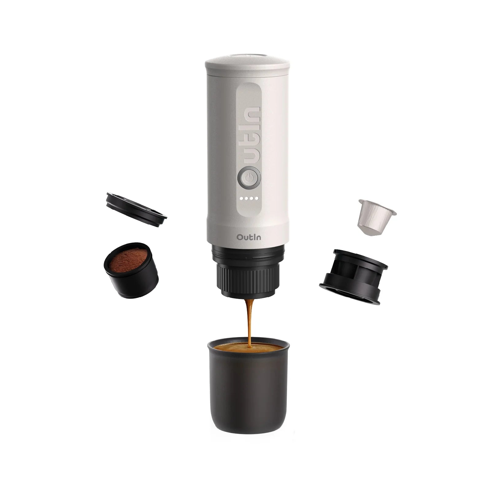 Nano Portable Espresso Machine (Pearl White) - Merrystone Coffee