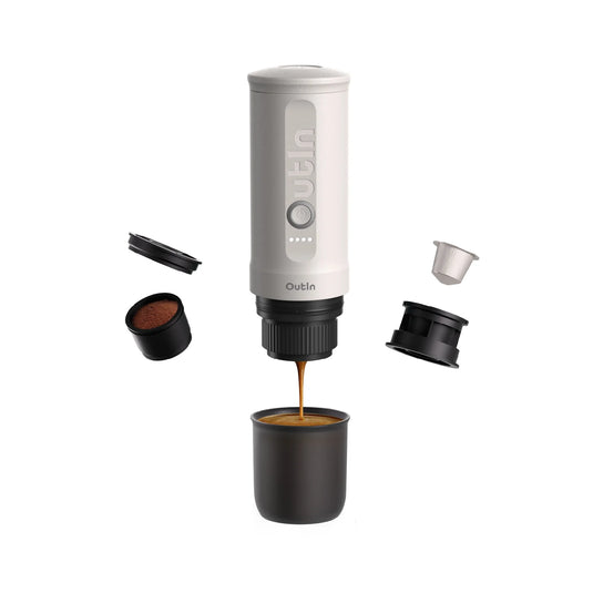 Nano Portable Espresso Machine (Pearl White) - Merrystone Coffee
