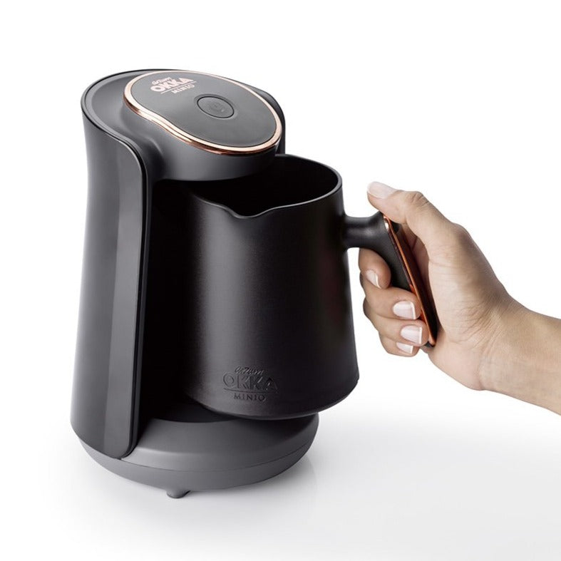 Arzum Okka Minio Automatic Turkish Coffee Maker, Black/Silver - Merrystone Coffee