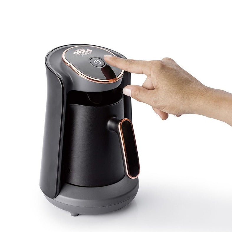 Arzum Okka Minio Automatic Turkish Coffee Maker, Black/Silver - Merrystone Coffee