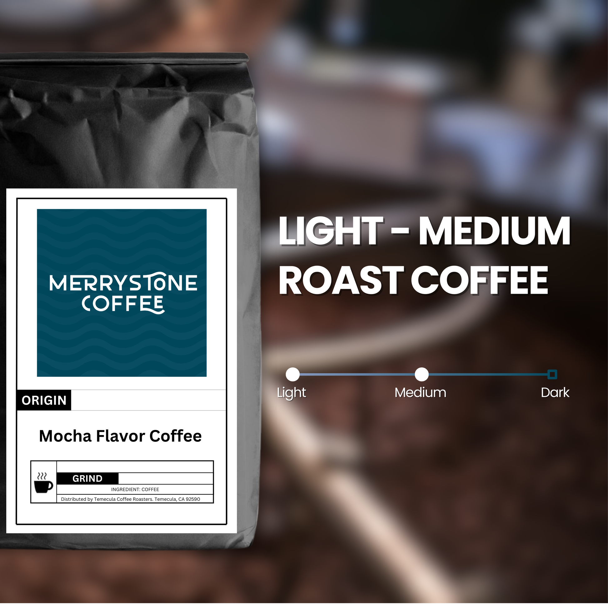 Mocha Flavor Coffee Medium Roast - Merrystone Coffee