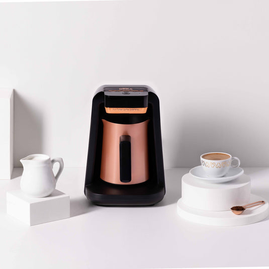 Arzum Okka Rich Automatic Turkish Coffee and Hot Beverage Maker, Velvetiser, 120V, Black/Copper - Merrystone Coffee